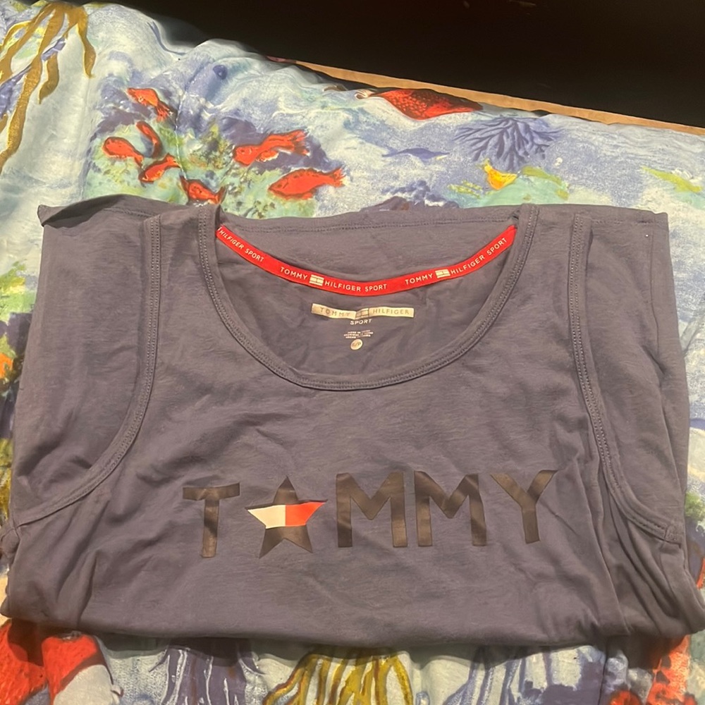 tommy hilfiger blueish grey tank